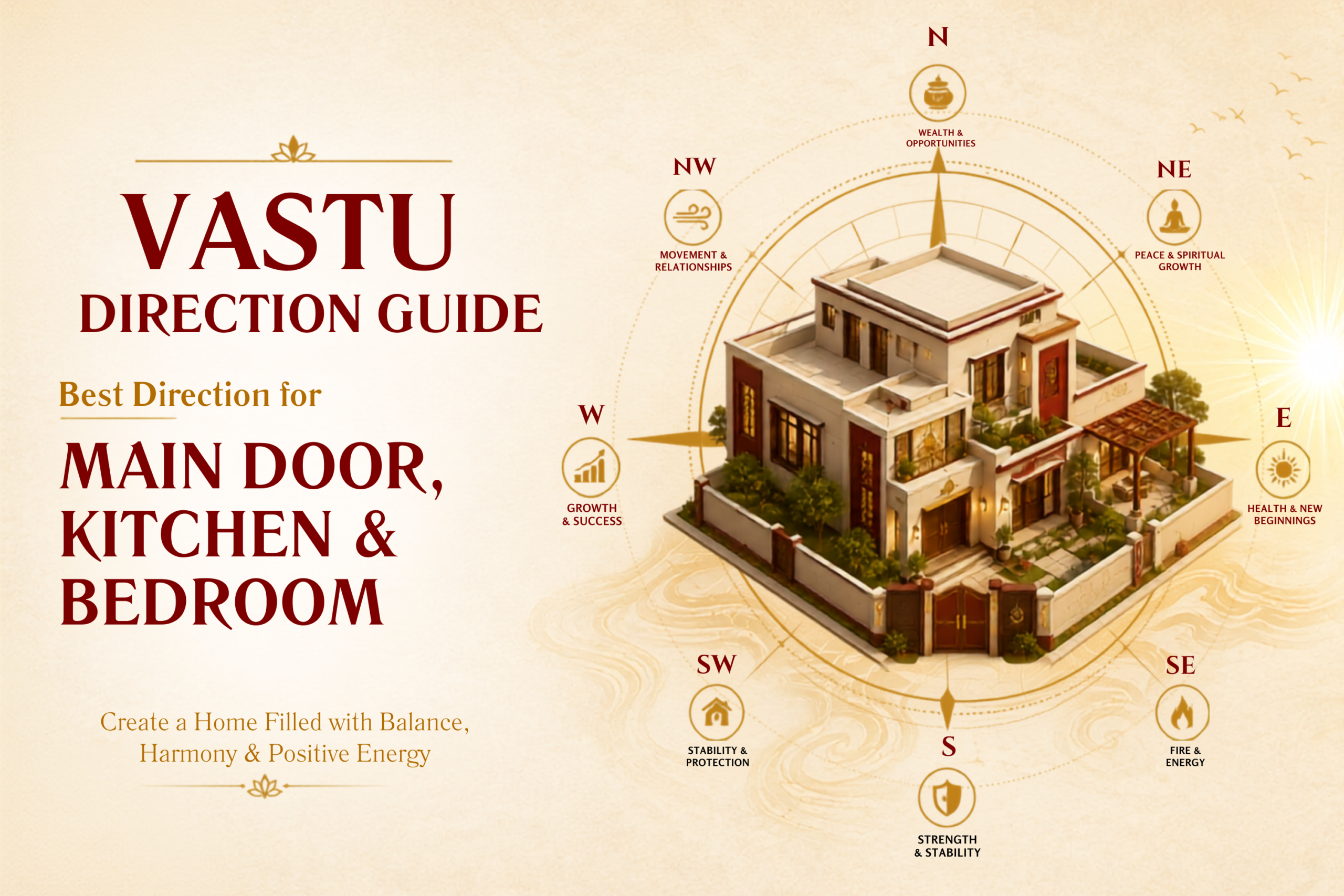 Vastu Direction Guide: Best Direction for Main Door, Kitchen & Bedroom